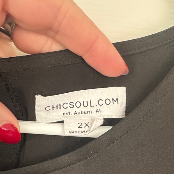 Chic Soul Black Ruffle Dress - Picture 3 of 3